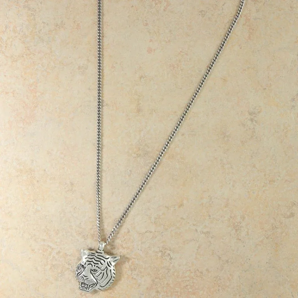 Latifah Silver Tiger Necklace